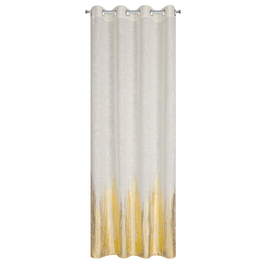 Záves 135x250 cm prírodný so zlatistou potlačou na kovové krúžky IMANI