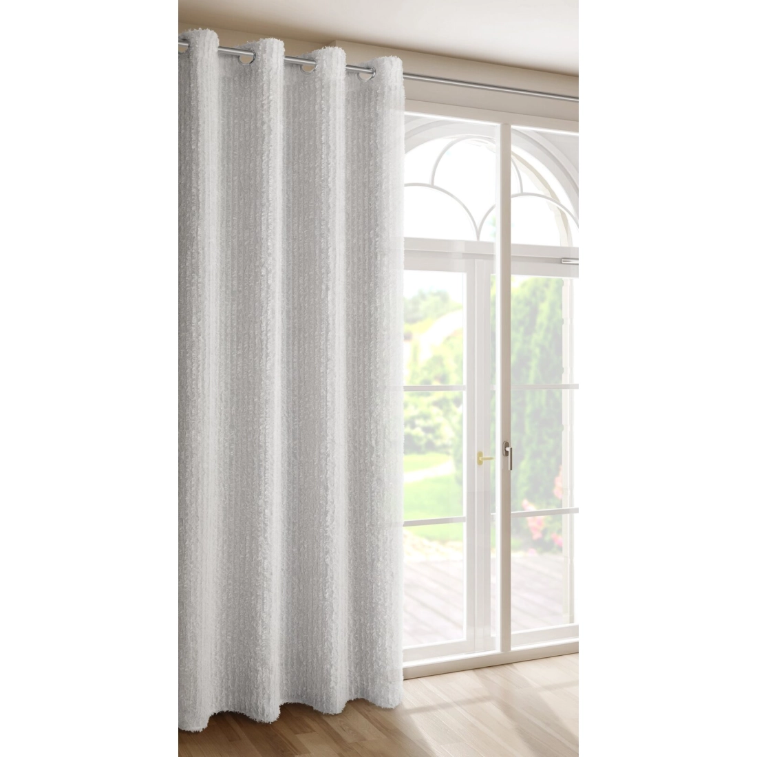 Záves 135x250 cm šifónový biely na kovové krúžky SELMA Eva Minge