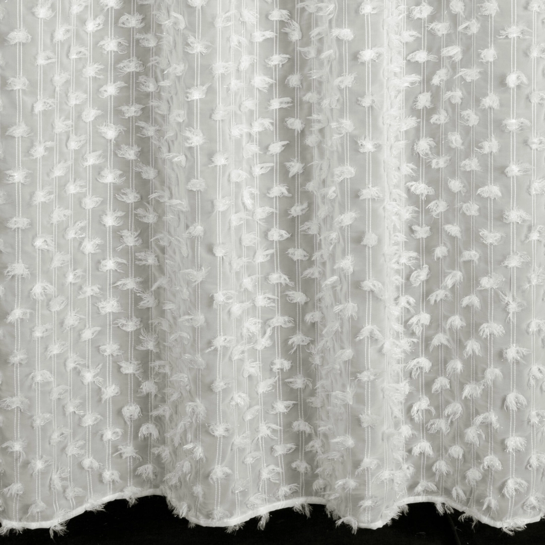 Záves 135x250 cm šifónový krémový na kovové krúžky AURELIA Eva Minge