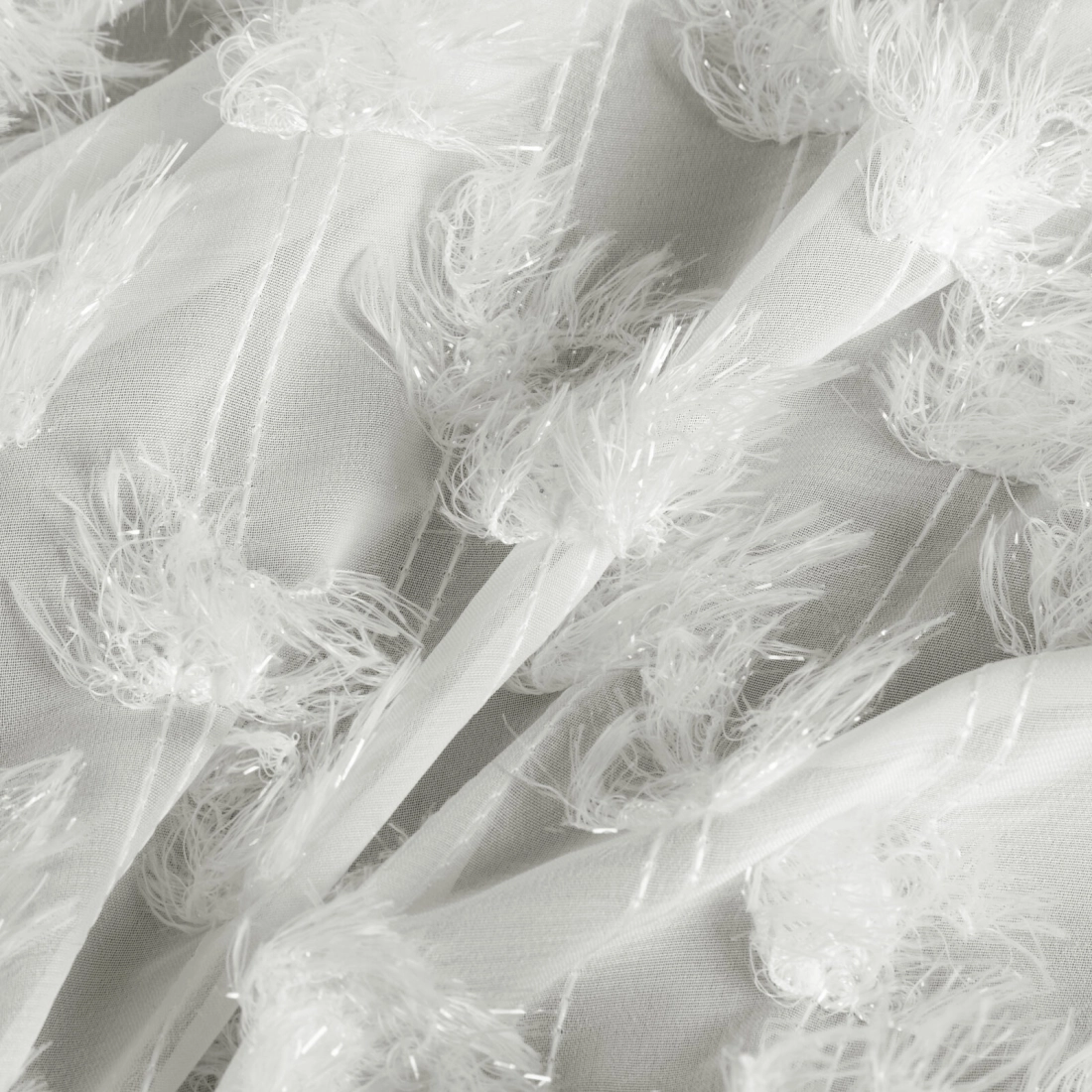 Záves 135x250 cm šifónový krémový na kovové krúžky AURELIA Eva Minge