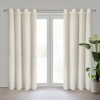 Záves 135x250 cm šifónový krémový na kovové krúžky TIFFANY Eva Minge