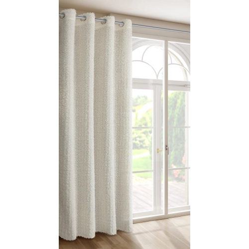 Šifonový krémový závěs 135x250 cm na kovové kroužky TIFFANY Eva Minge