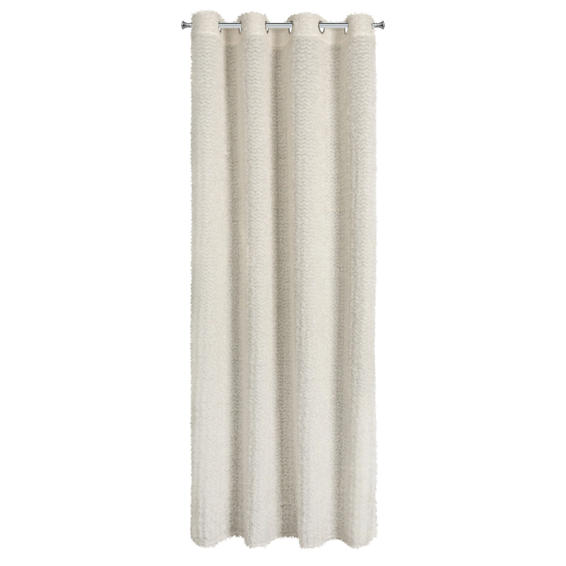 Záves 135x250 cm šifónový krémový na kovové krúžky TIFFANY Eva Minge