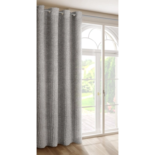 Záves 135x250 cm strieborný na kovové krúžky TIFFANY Eva Minge