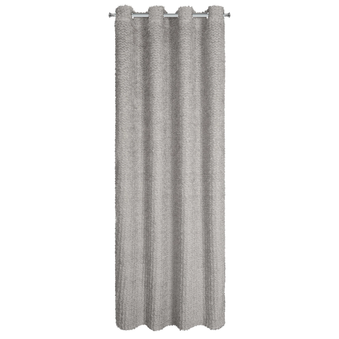 Záves 135x250 cm strieborný na kovové krúžky TIFFANY Eva Minge