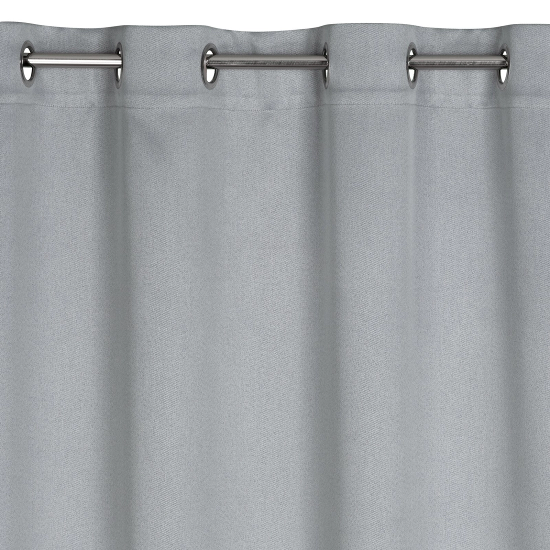 Závěs 135 × 250 cm stříbrný zatemňovací s kovovými kroužky CARLO