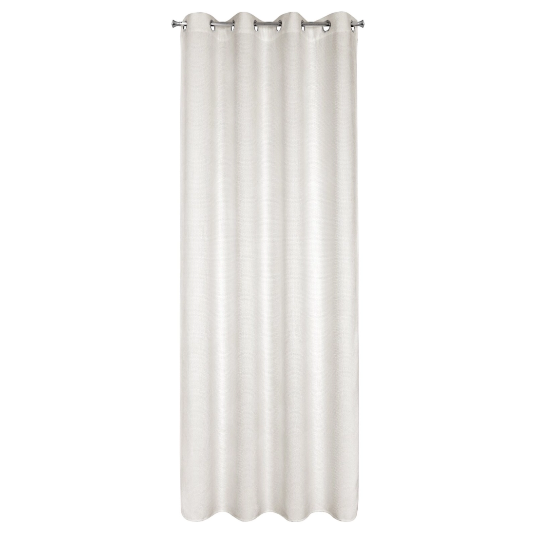 Záves 135x250 cm svetlobéžový szenilový na kovové krúžky ALETA