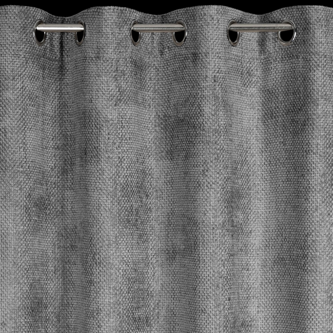 Záves 135x250 cm szenilový sivý na kovové krúžky ALETA