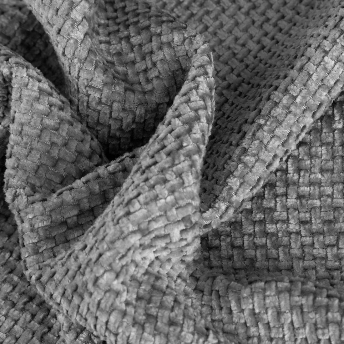 Záves 135x250 cm szenilový sivý na kovové krúžky ALETA