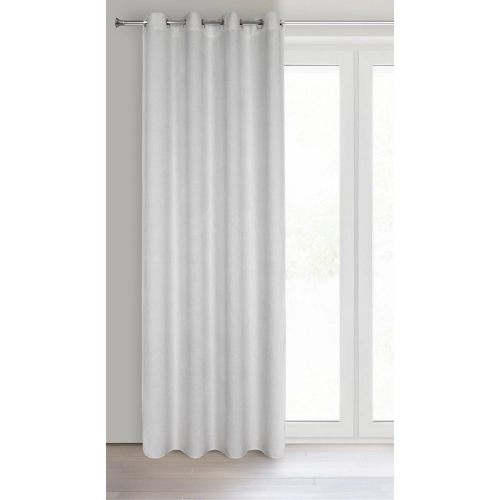 Záves 135x250 cm szenilový strieborný na kovové krúžky ALETA