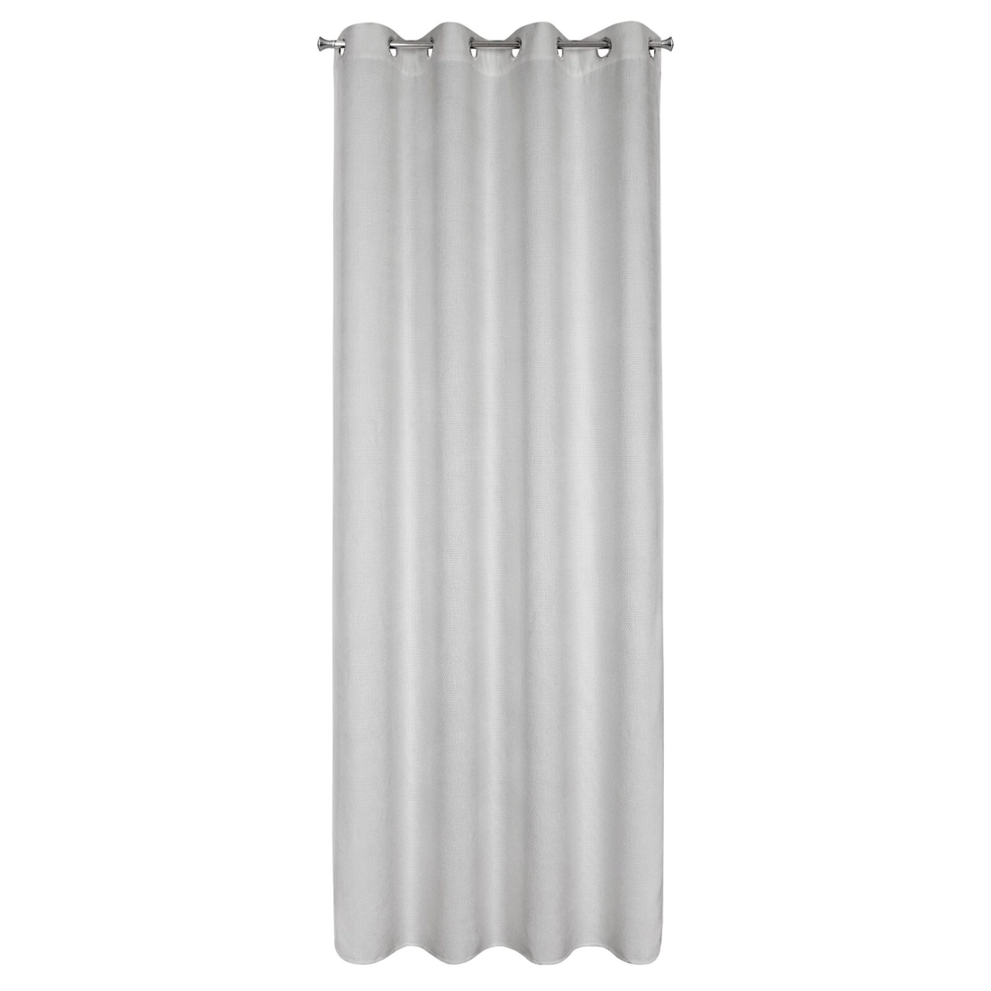 Záves 135x250 cm szenilový strieborný na kovové krúžky ALETA