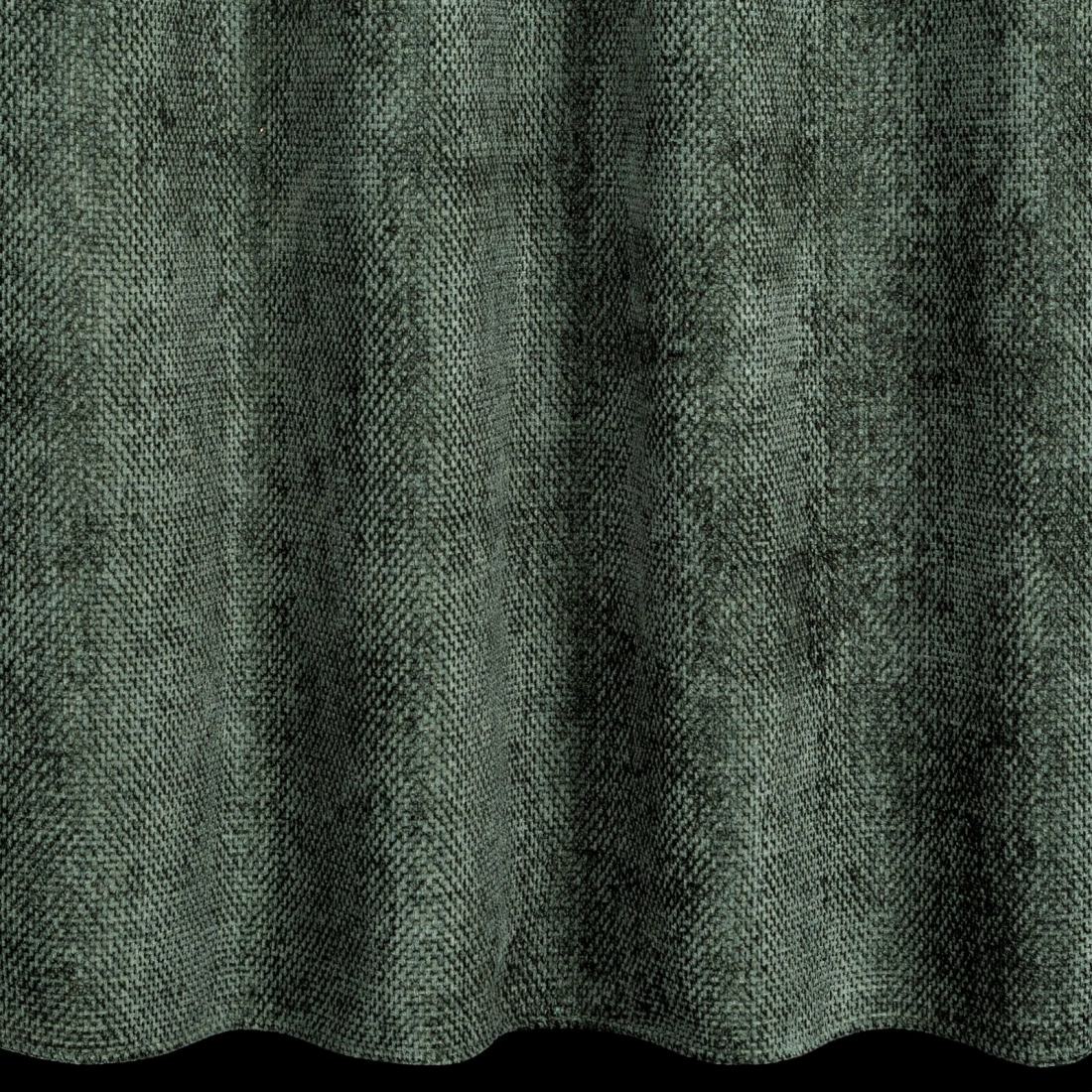 Záves 135x250 cm szenilový tmavozelený na kovové krúžky ALETA