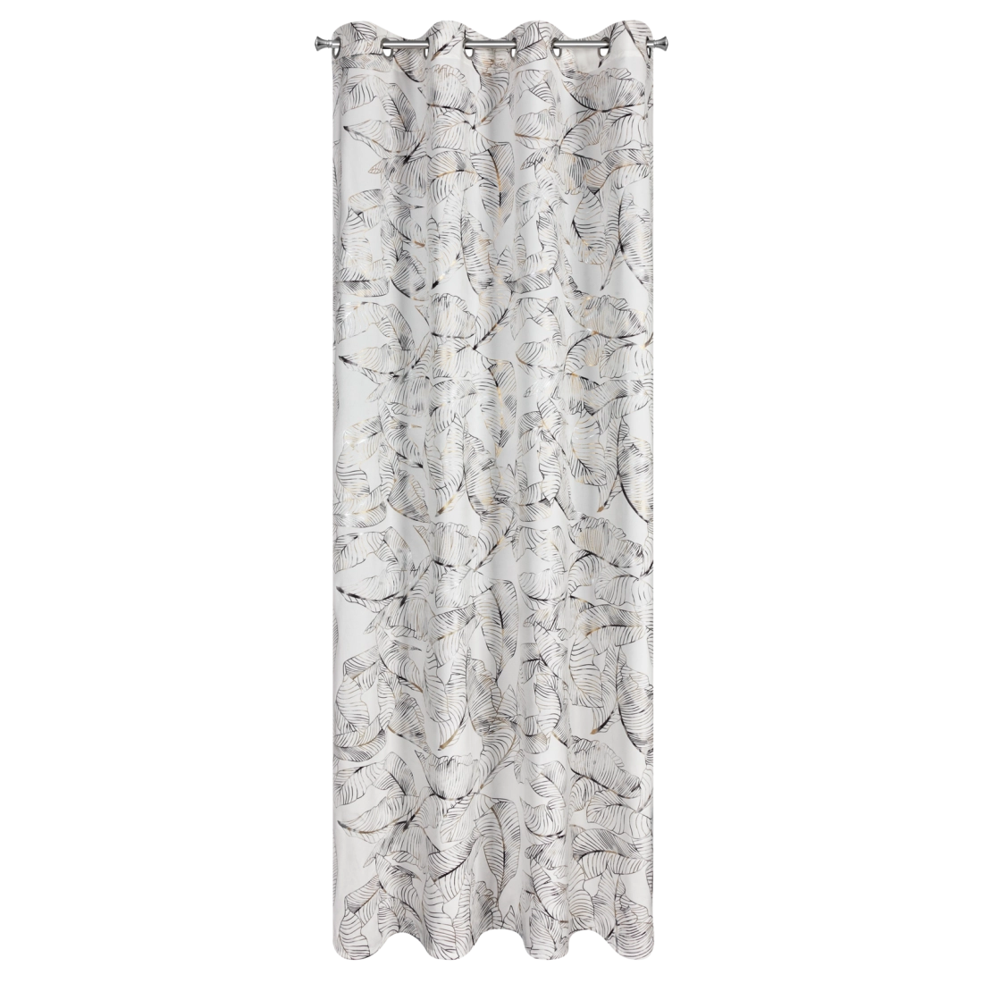 Záves 135x250 cm zamatový bielo šampanský na kovové krúžky ODETA