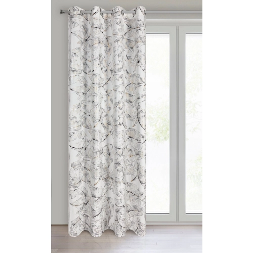 Záves 135x250 cm zamatový bielo šampanský na kovové krúžky ODETA