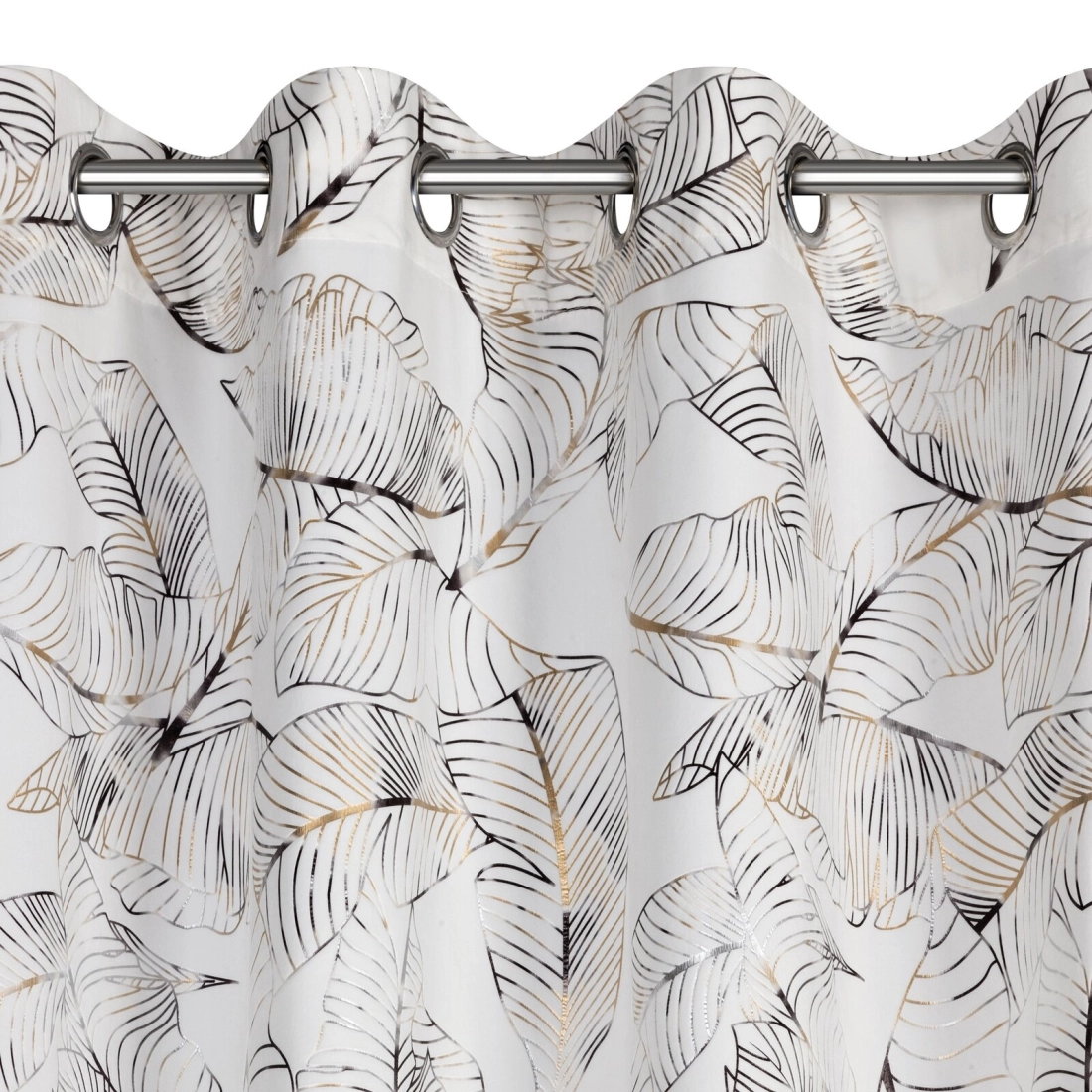 Záves 135x250 cm zamatový bielo šampanský na kovové krúžky ODETA