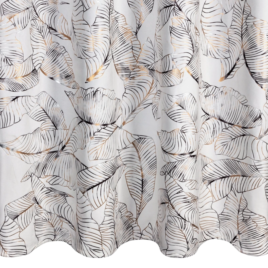 Záves 135x250 cm zamatový bielo šampanský na kovové krúžky ODETA