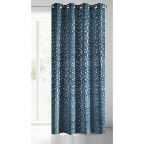 Záves 135x250 cm zamatový granátový, strieborný na kovové krúžky MANDI