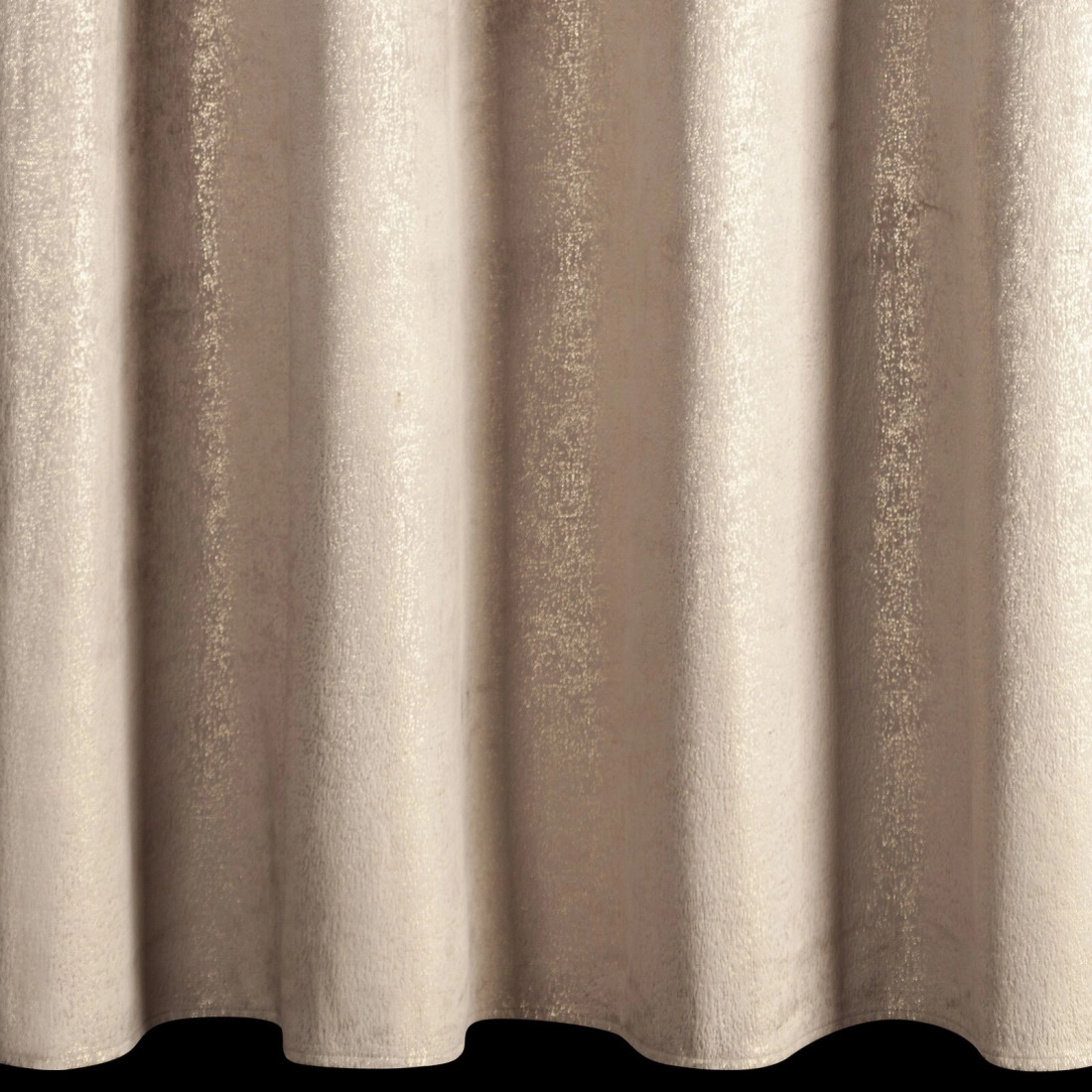 Záves 135x250 cm zamatový hnedo zlatý na kovové krúžky BETHY