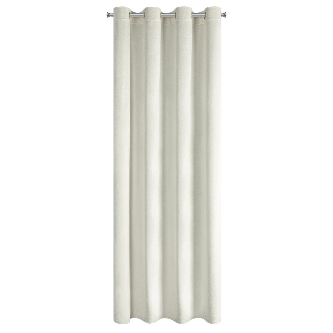 Záves 135x250 cm zamatový krémový zlatý na kovové krúžky BETHY