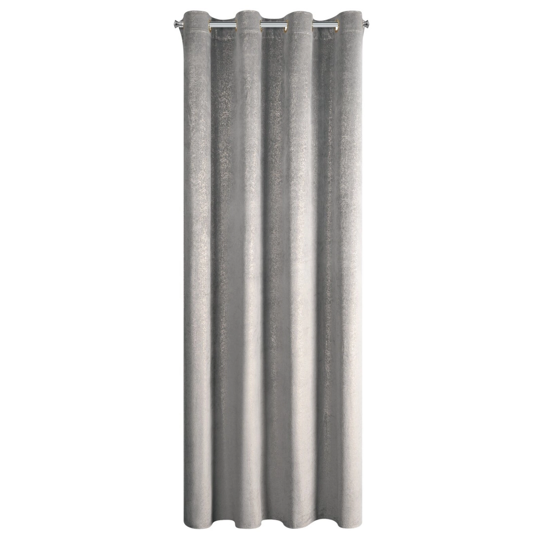 Záves 135x250 cm zamatový strieborno zlatý na kovové krúžky BETHY