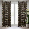 Záves 135x250 cm zatemňovací čierno-zlatý na kovové krúžky CLARA