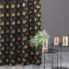 Záves 135x250 cm zatemňovací čierno-zlatý na kovové krúžky CLARA