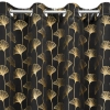 Záves 135x250 cm zatemňovací čierno-zlatý na kovové krúžky CLARA