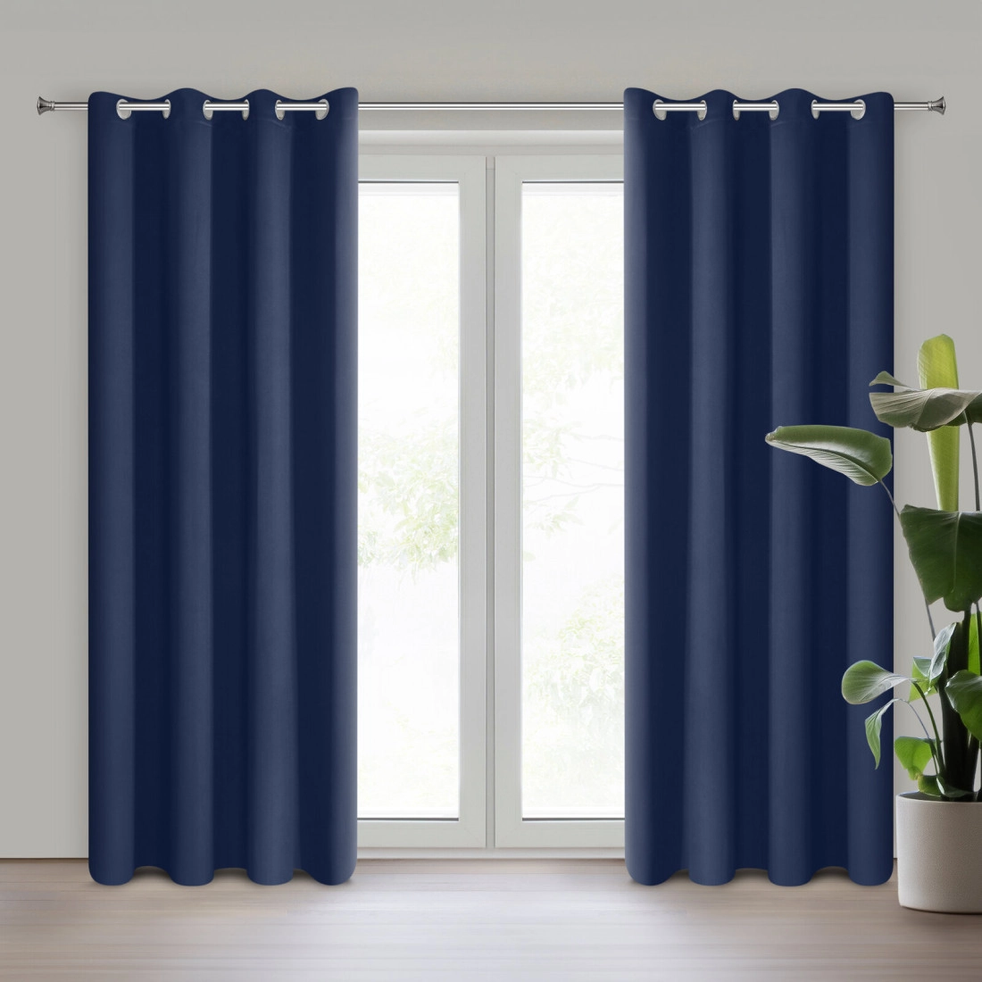 Záves 135x250 cm zatemňujúci matný granátový na kovové krúžky ADLEY