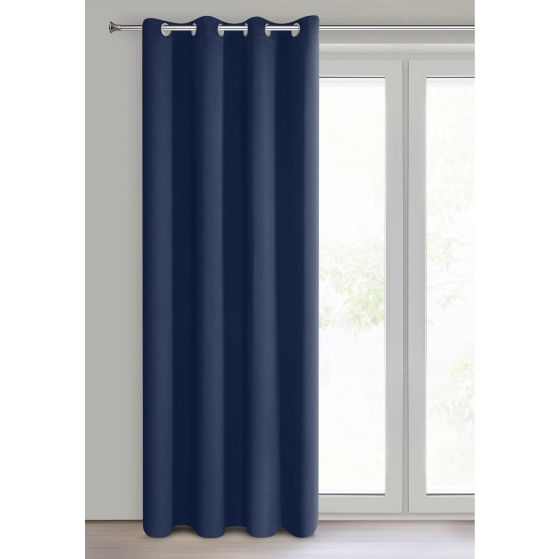 Záves 135x250 cm zatemňujúci matný granátový na kovové krúžky ADLEY