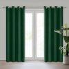 Záves 135x250 cm zatemňujúci matný tmavozelený na kovové krúžky LOGAN