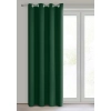 Záves 135x250 cm zatemňujúci matný tmavozelený na kovové krúžky LOGAN