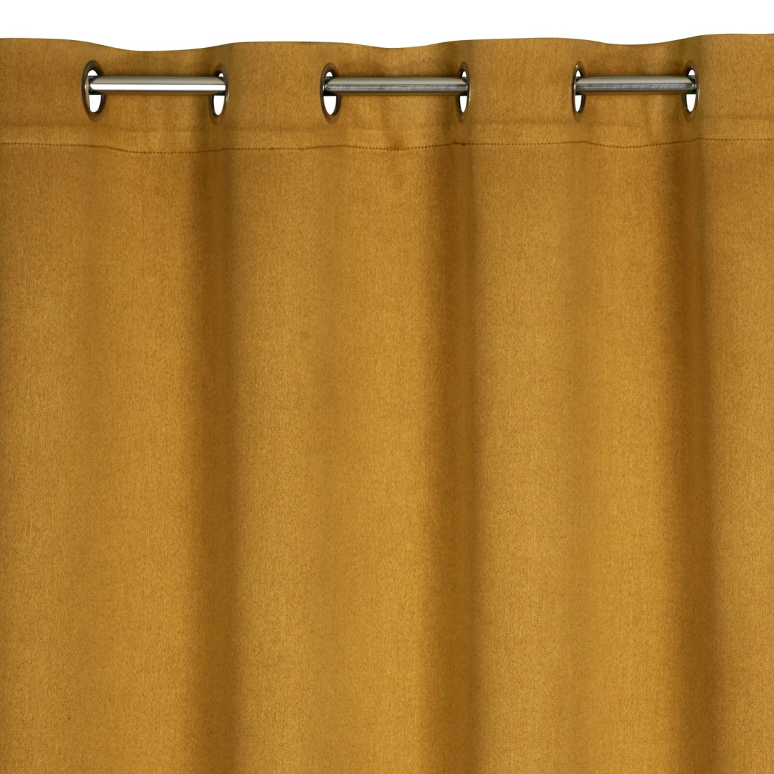 Zatemňovací závěs 135 × 250 cm medový na kovových kroužcích CARLO