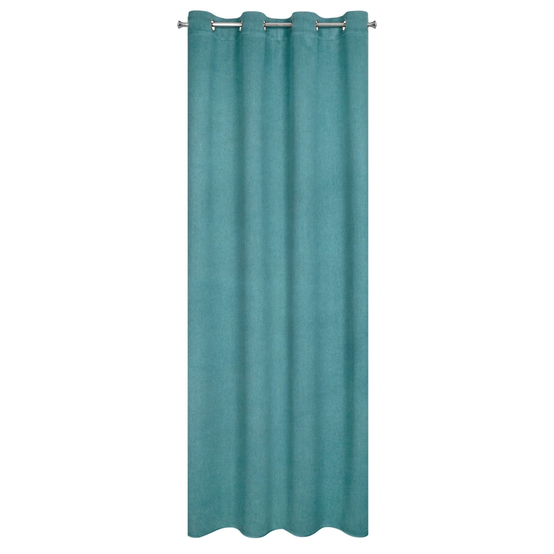 Závěs 135 × 250 cm zatemňovací tmavě tyrkysový na kovových kroužcích CARLO