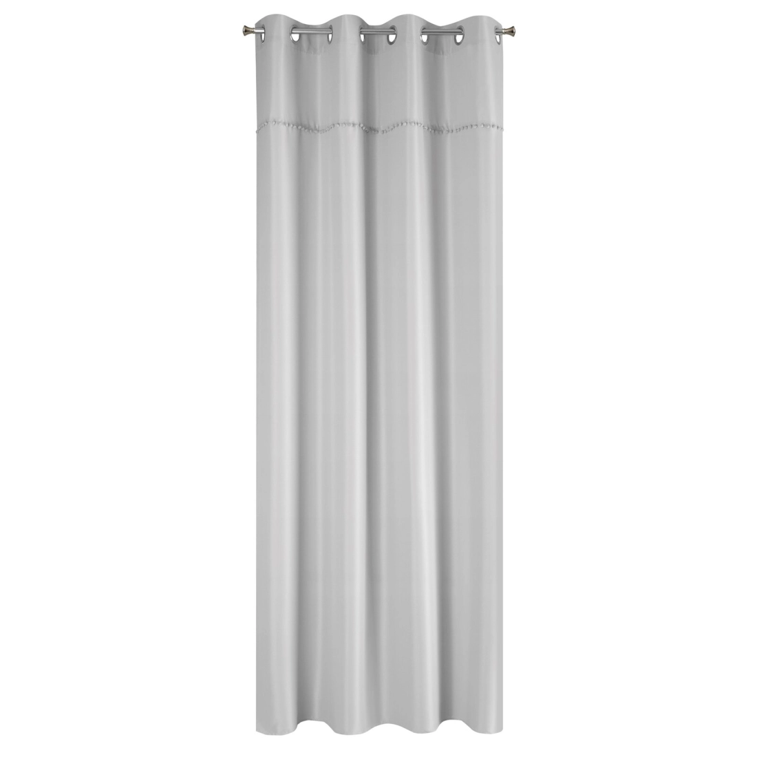 Záves 135x260 cm matný oceľový na kovové krúžky DEFNE