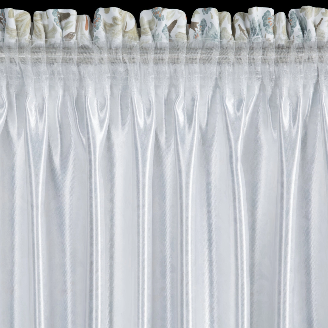 Záves 135x270 cm bielo modrý na riasiacu pásku ASHLEY