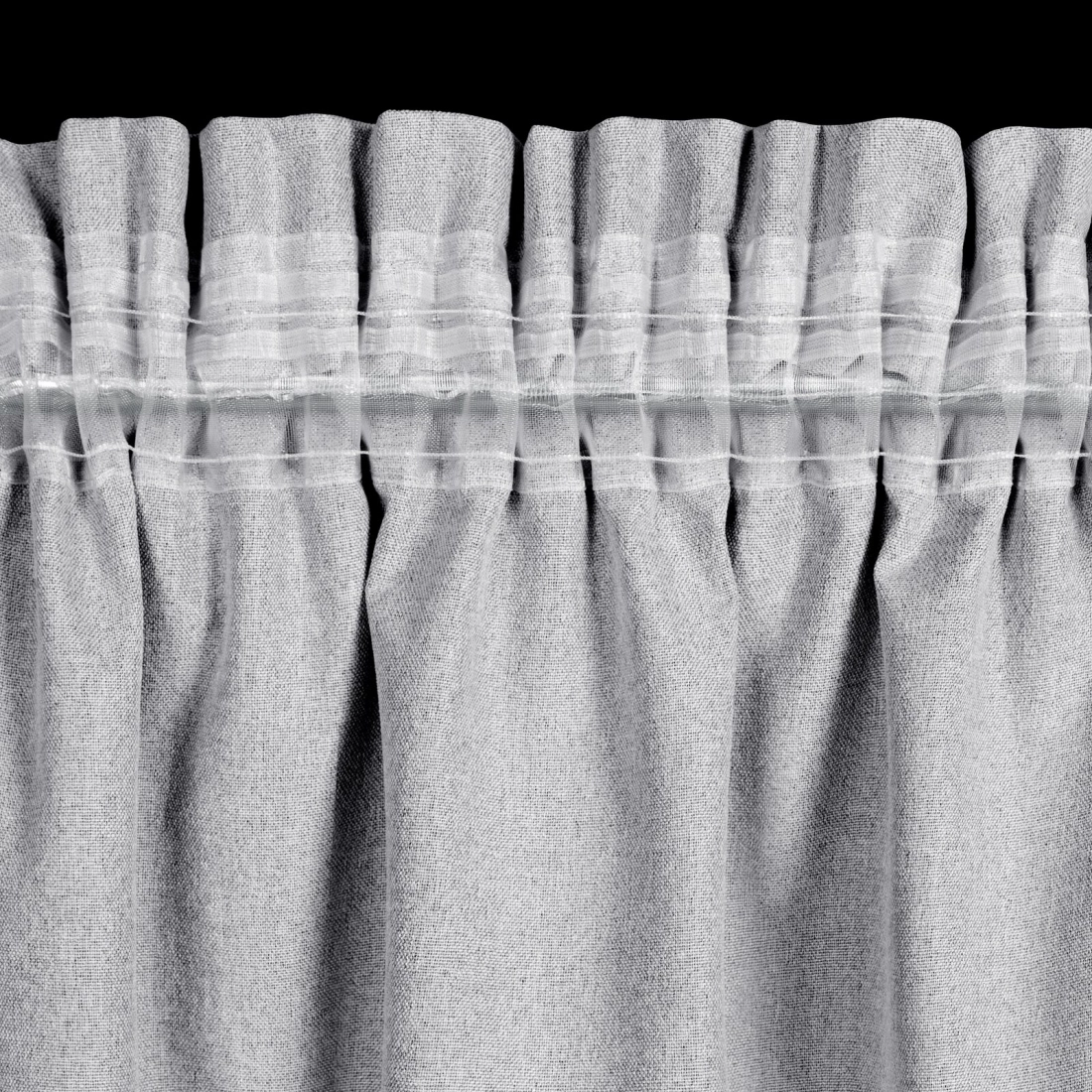 Závěs 135 x 270 cm blackout ocelový na řasicí pásku SUZAN