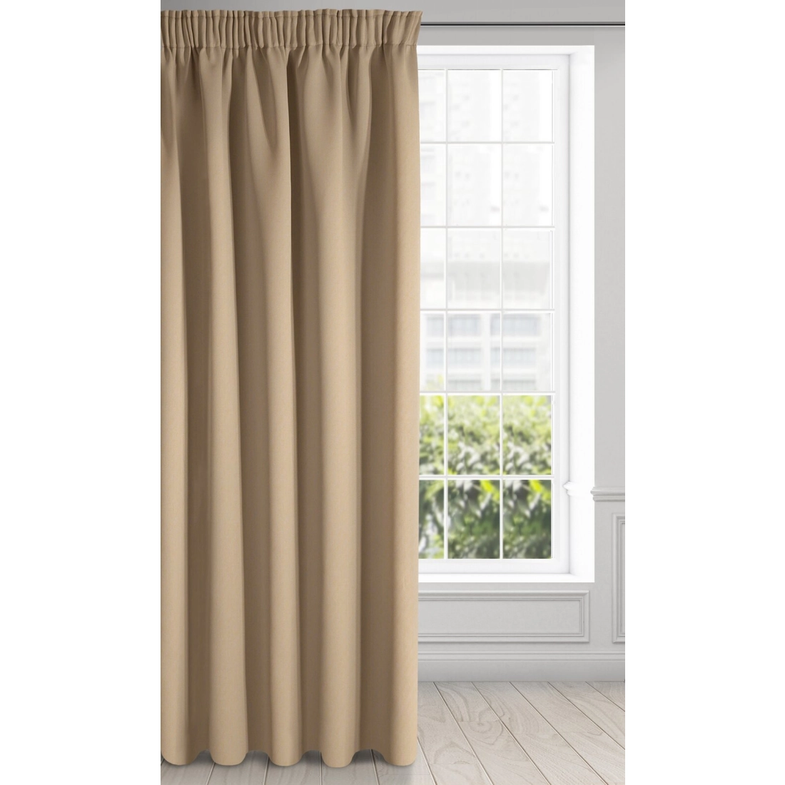 Záves 135x270 cm matný béžový na riasiacu pásku ADLEY