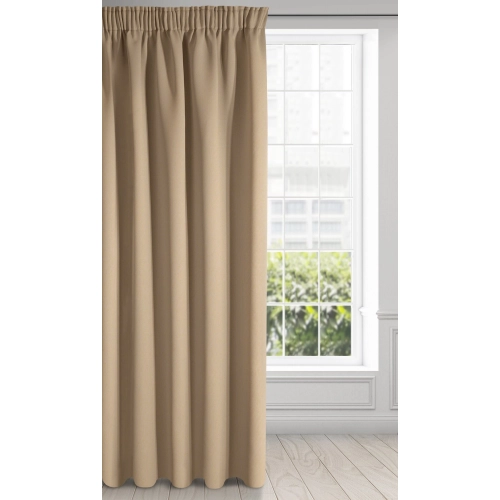 Záves 135x270 cm matný béžový na riasiacu pásku ADLEY