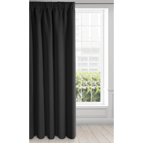 Záves 135x270 cm matný čierny na riasiacu pásku ADLEY