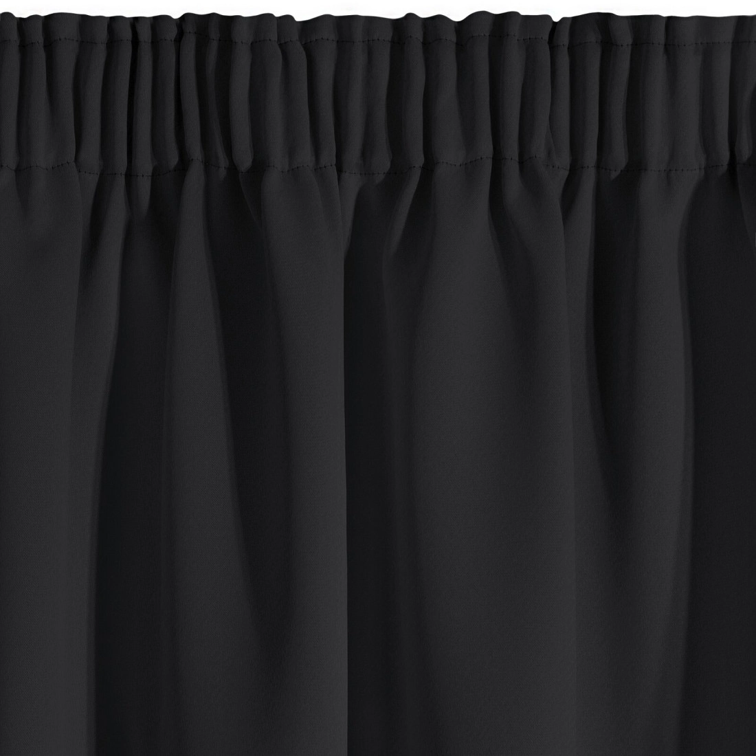 Záves 135x270 cm matný čierny na riasiacu pásku ADLEY