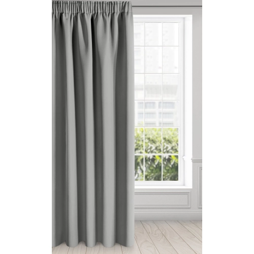 Záves 135x270 cm matný strieborný na riasiacu pásku ADLEY