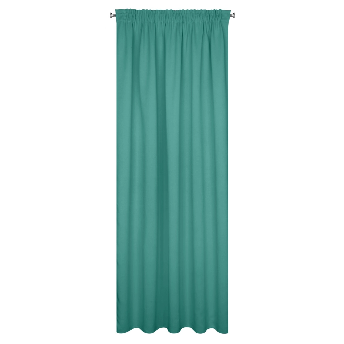 Závěs 135 x 270 cm matný tyrkysový na řasicí pásku BLACKOUT