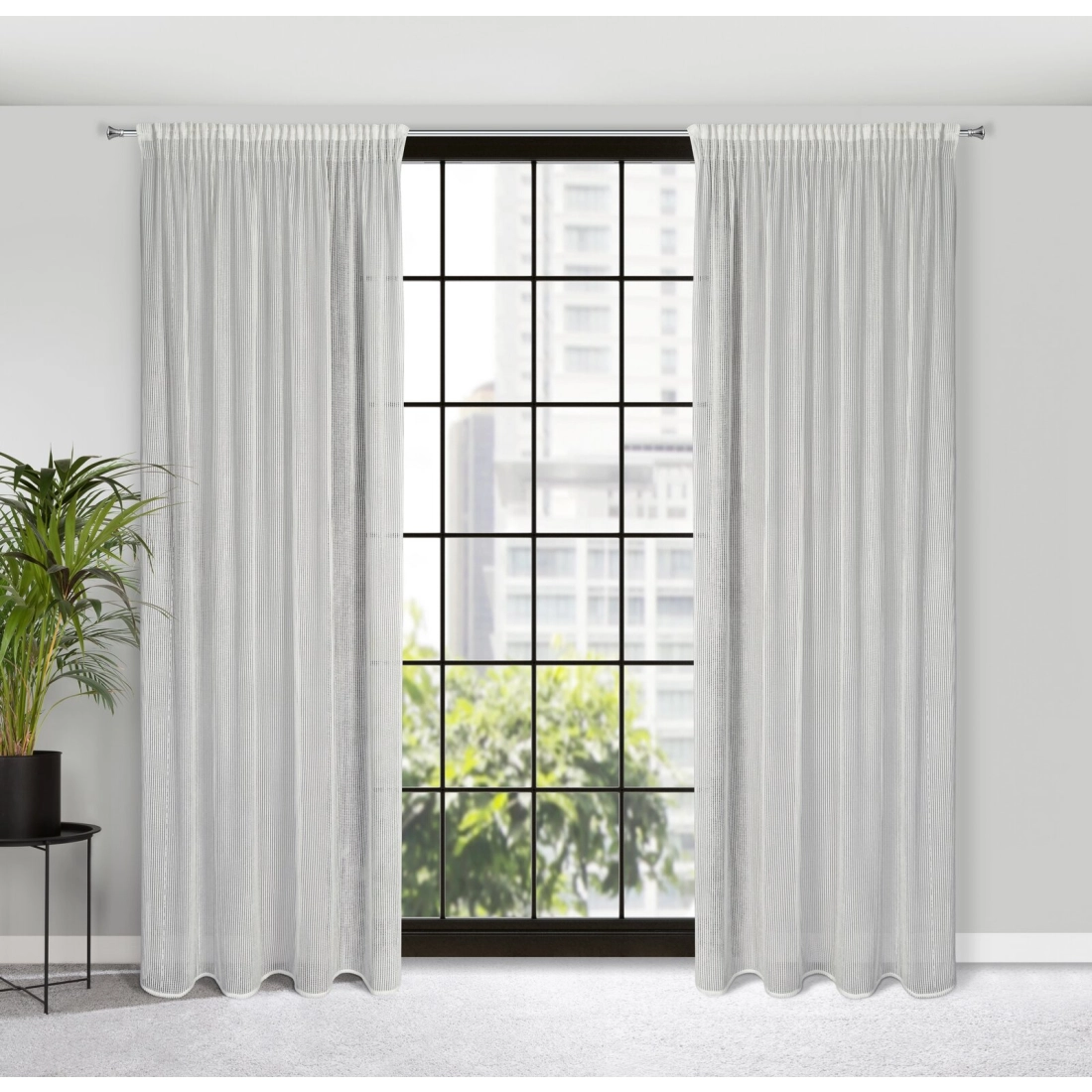 Záves 135x270 cm polyesterový prírodný na riasiacu pásku REGINA