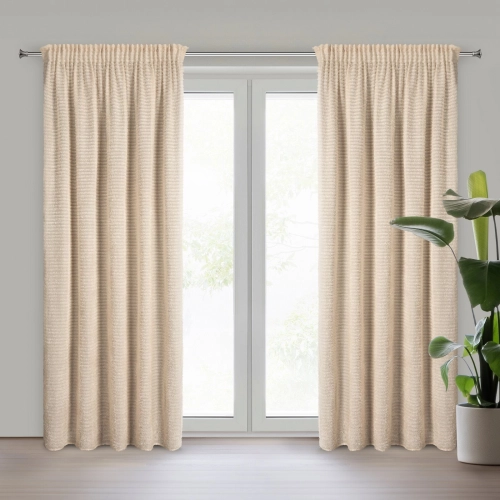 Záves 135x270 cm šifónový béžový na riasiacu pásku REINA Eva Minge