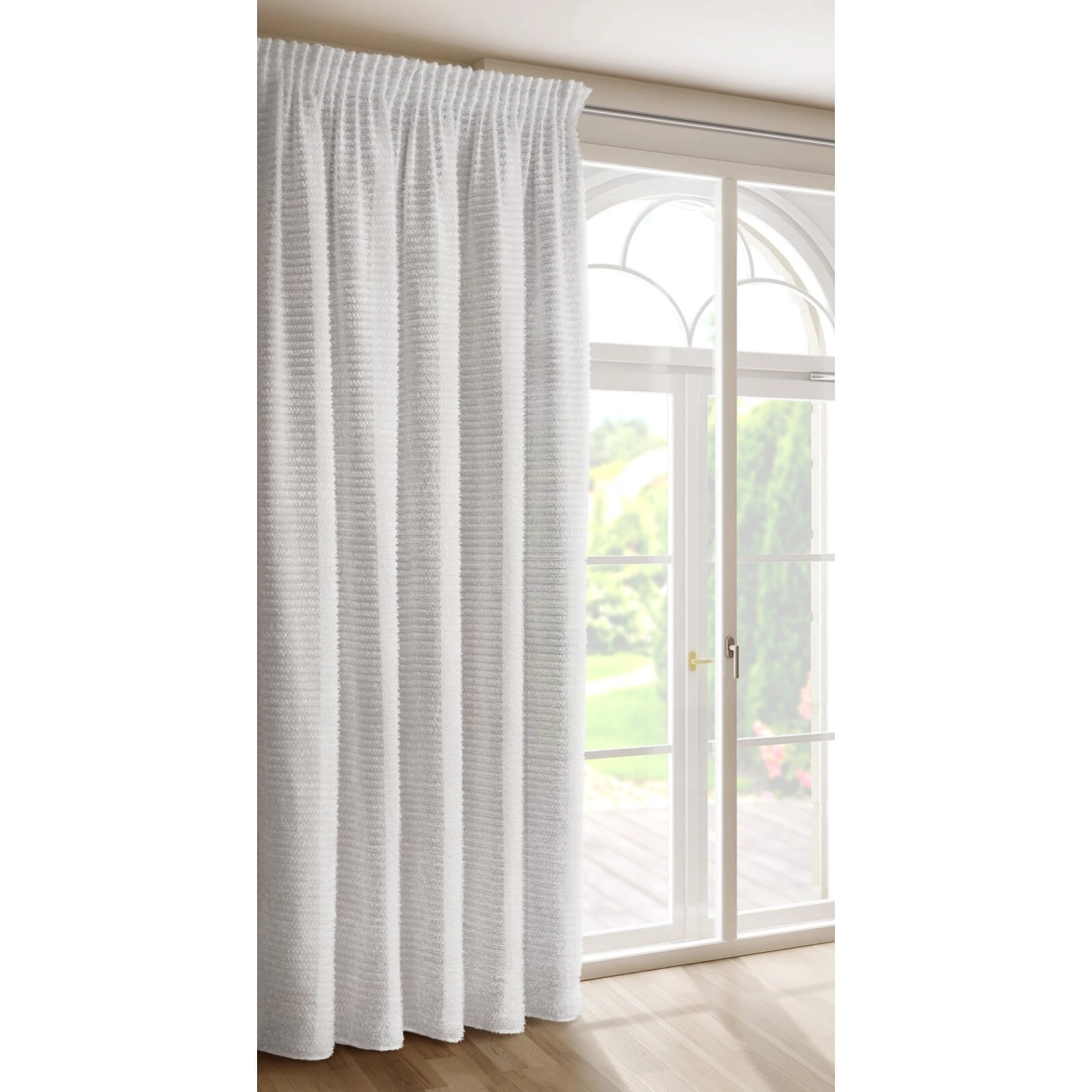 Záves 135x270 cm šifónový biely na riasiacu pásku REINA Eva Minge