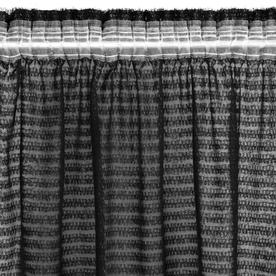 Záves 135x270 cm šifónový čierny na riasiacu pásku REINA Eva Minge