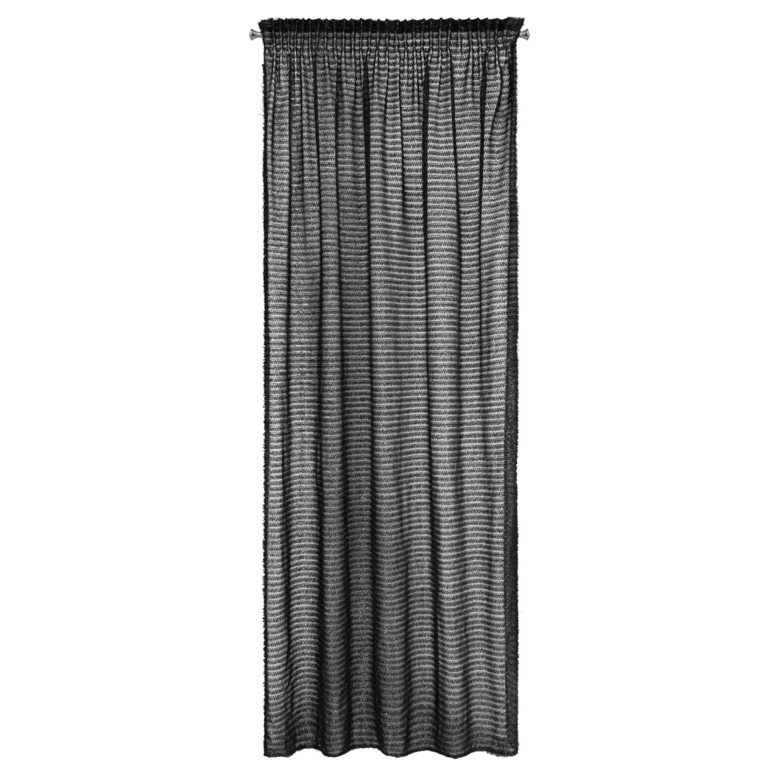 Záves 135x270 cm šifónový čierny na riasiacu pásku REINA Eva Minge