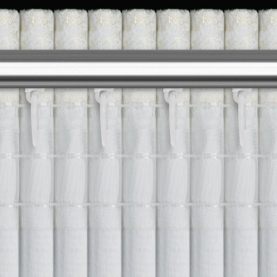 Záves 135x270 cm zamatový bielo šampanský na riasiacu pásku AVENA