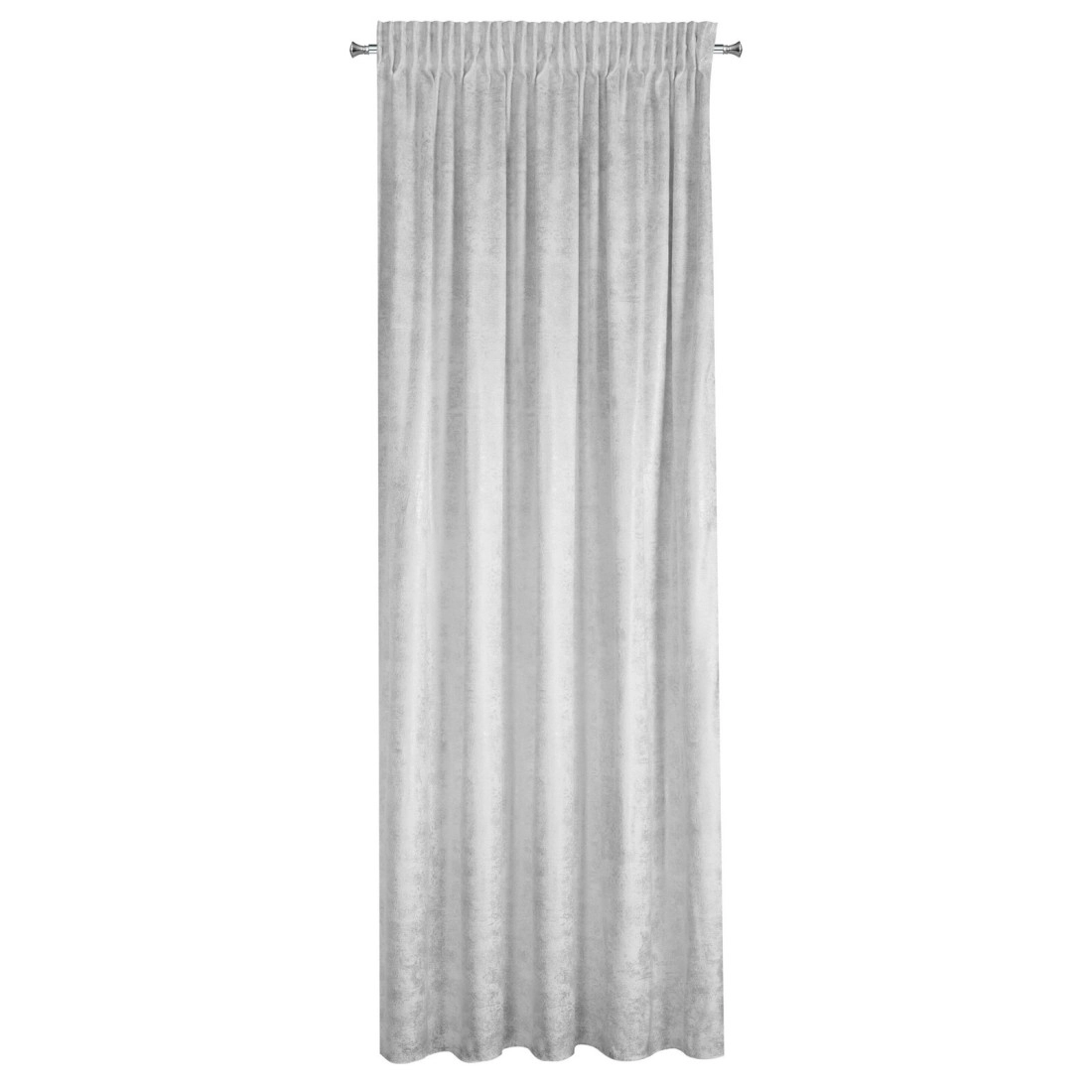 Záves 135x270 cm zamatový bielo strieborný na riasiacu pásku AVENA