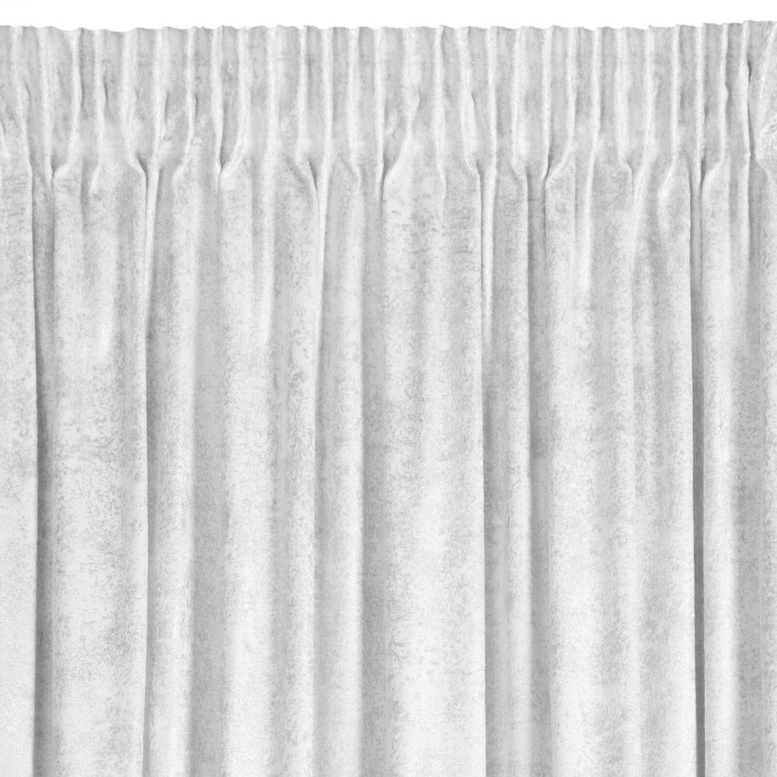 Záves 135x270 cm zamatový bielo strieborný na riasiacu pásku AVENA